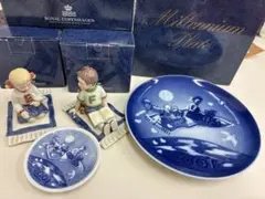 美品】ロイヤルコペンハーゲンフィギュリン ブルーパルメッテ 三匹の