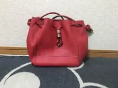 2way リボンバッグ レッド