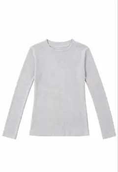 ❗️最終価格❗️【美品】リブニットトップス ホワイト 長袖