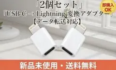 iPhone対応 Lightning→Type-C変換 2個セット 急速充電対応