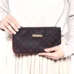 未使用品☆russet 長財布 マルチケース モノグラム 総柄 ウォレットポーチ