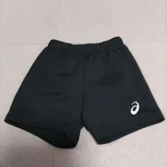 ASICS 黒 ショートパンツ ゴムドローコード付き　140cm