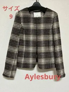 ノーカラー チェックジャケット　アリスバーリー
