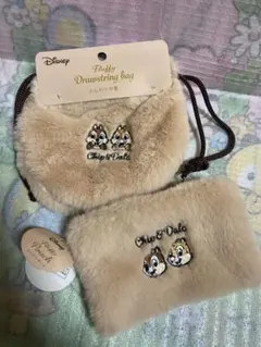 ディズニー　チップとデール　巾着　ポーチ　セット　チップ　デール