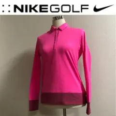 ナイキゴルフ 長袖 ロング ストレッチ ウェア DRI-FIT ピンク Lサイズ
