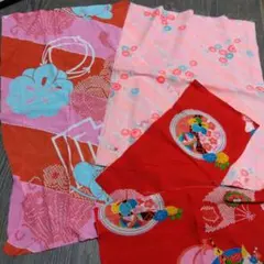 かわいい　ピンク　赤系　はぎれ　ハギレ　まとめ　セット