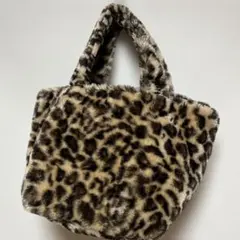 ROOTOTE 美品　ファー ヒョウ柄 トートバッグ