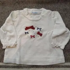 familiar リボンデザイン 長袖Tシャツ 70