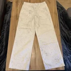 ZARA 白 パンツ バギーパンツ