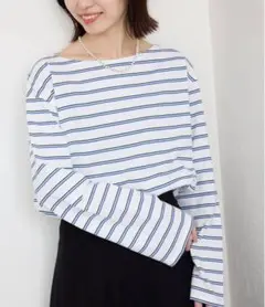 SLOBE IENA マルチボーダーロンT