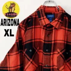 usa古着 ARIZONA ネルシャツ　XL レッド　ブラック　チェックのサムネイル