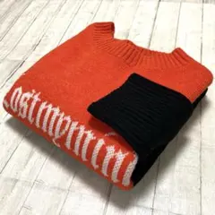 キャンディストリッパー フロントロゴ　ニットセーター　バイカラー　配色　ゆったり