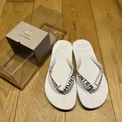 HUNTER ビーチサンダル ホワイト 箱付き