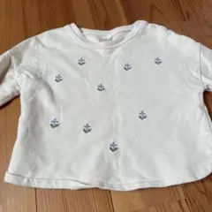 tete a tete 花柄刺繍 長袖トレーナー 90 テータテート　すみれ柄