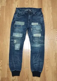 glamb　グラム　リペア加工裾リブデニム　美品