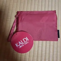 新品*KALDI エコバッグ スモーキーピンク　オンライン限定