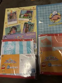 一番くじ　クレヨンしんちゃん　G賞 ハンドタオル　I賞 クリアファイルセット
