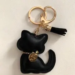 猫　キーホルダー　チャーム　クロネコ　バッグチャーム　かわいい　プレゼント