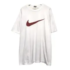 90s NIKE ナイキ　ビンテージ半袖Tシャツ　ビッグスウォッシュロゴ　白色