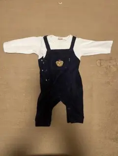 petit main ネイビー ロンパース・カバーオール