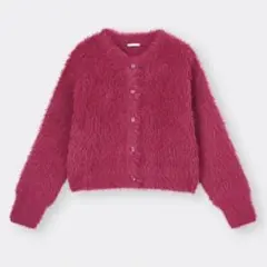 GU フェザーヤーンクロップドカーディガン