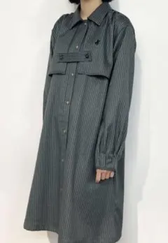 ニコルクラブ　チェック柄 ロングシャツワンピース 長袖 値下げ可能