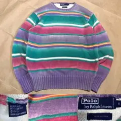 80s 90s Ralph Lauren ラルフローレン ニット ボーダー レア