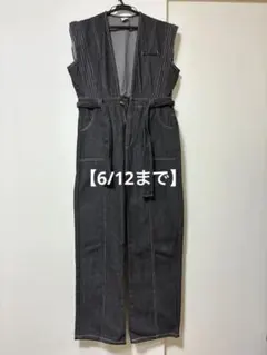 emi+ デニムオールインワン 黒のサムネイル