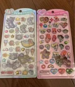 【新品未使用】うるちゅるポップシール2枚セットトムとジェリー　パワーパフガールズ