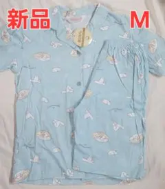 新品　シナモロール　綿100　パジャマ　M　半袖　サンリオ　ルームウェア