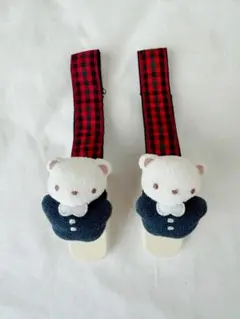 familiarブランケットクリップ 赤系ファミリアチェック ベビーカー