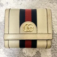 Gucci GGロゴ 二つ折り財布 アイボリー