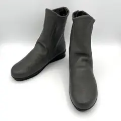 ☆極美品☆ ecoloco エコロコ 23 レザー ショートブーツ バックジップ