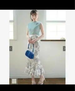 m*o様 GRL グレイル 花柄プリーツ切替マーメイドスカート[al111]NO