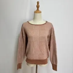 テチチTé chichi TERRASSE チェック柄ニットセーター（F）