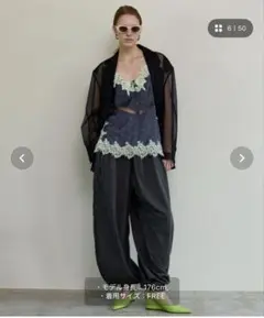ランジェリーキャミソール チャコールグレーのサムネイル