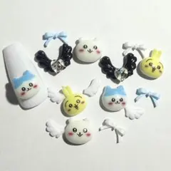 即購入可　ちいかわハチワレ うさぎ ネイル　ネイルパーツセット