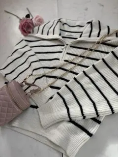 ハーフジップ ニット