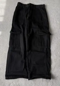 【GU ブラック レディースカーゴパンツ M】