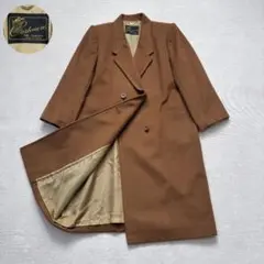 【最終価格】スイス製　カシミヤ　チェスターコート　ダブル　ロング丈　キャメル　L