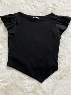 【新品未使用】ZARA アシンメトリー カットソー ブラック