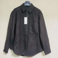 新品　UNIQLO ユニクロ　オーバーシャツジャケット　ダークブラウン　Sサイズ