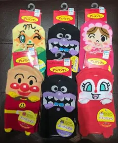 ୨*)様 新品未使用　アンパンマン キャラクター　キッズ靴下　6足セット　13〜