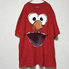 【3L】セサミストリート エルモ Tシャツ クルーネック 半袖 赤 綿のサムネイル