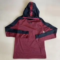 Under Armour フード付き長袖カットソー 赤黒 YLG 150cm