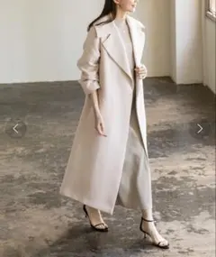 【NOBLE】トリプルクロスワイドカラーロングコート