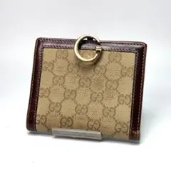 美品✨ GUCCI グッチ ホースビット GGキャンバス 二つ折り財布