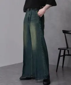 MONO-MART ヴィンテージメイクタックフレアデニムパンツ