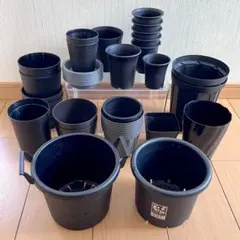 【3/8まで】植木鉢31個＋受け皿10枚 プラ鉢 中古