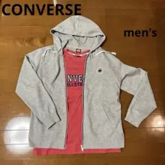 CONVERSE グレー フード付きパーカー2点セット